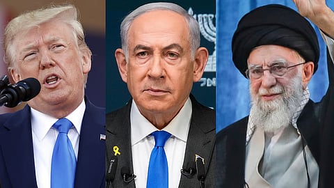 Donald Trump-Benjamin Netanyahu-Ali Khamenei