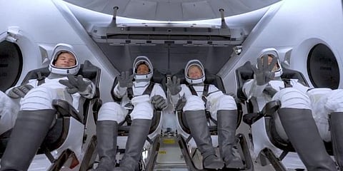 Indian astronaut Shubhanshu Shukla and three others