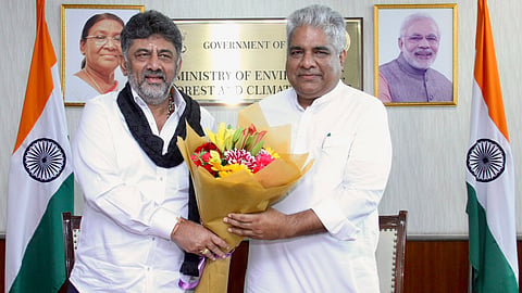 D K Shivakumar met Union Environment Minister Bhupender Yadav
