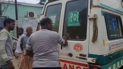 The victim being shifted to Bhubaneswar AIIMS