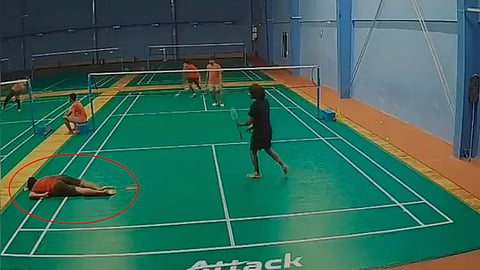 Man died of a heart attack while playing badminton