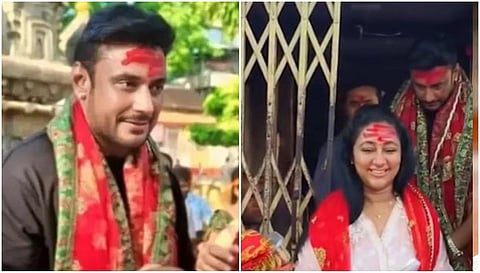 Actor Darshan visited Kamakya temple in Assam
