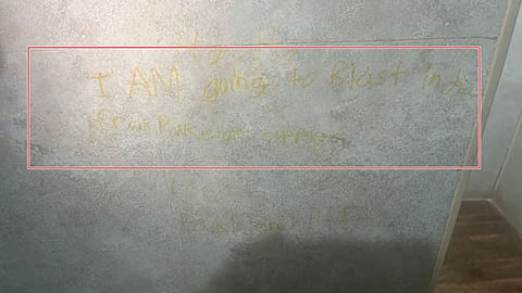 scribbled on wall