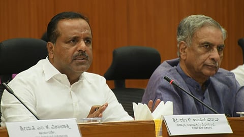 Assembly Speaker UT Khader and Council Chairman Basavaraj Horatti