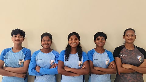 Five players who are studying in St. Patrick's High School, Gumla.