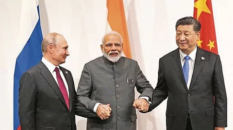 PM Modi with China and Russia president