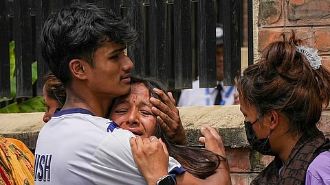 Grieving family members