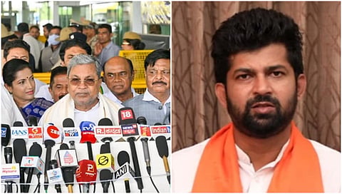 CM Siddaramaiah and Pratap Simha Casual Images