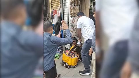 Shopkeeper Hits Woman For Stealing Sarees