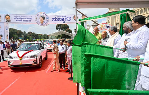 CM Siddaramaiah launched 68 environment-friendly EV vehicles