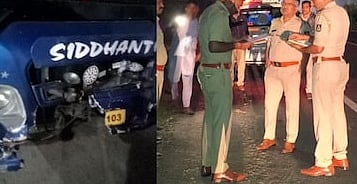 Police inspect the place