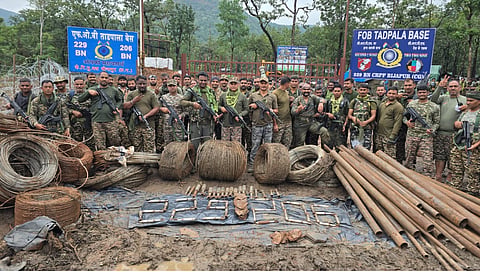 Security forces recover explosives from Maoists in Bijapur.