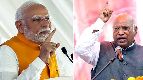 PM narendra Modi and Mallikarjun Kharge