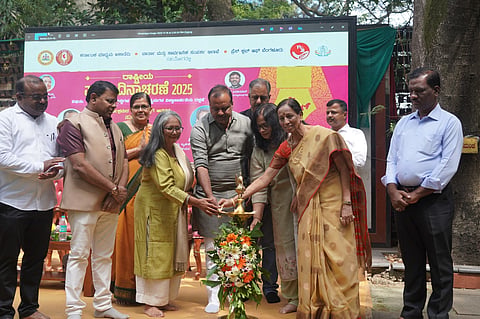 The National Press Day 2025 program held at the Press Club premises in Bengaluru was officially inaugurated by the Speaker of the Legislative Assembly UT Khader.