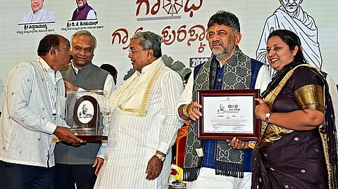 2023-24 Gandhi Gram Puraskar awards. The CM also launched the e-Swathu 2.0 portal.
