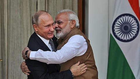 Vladimir Putin and Narendra Modi