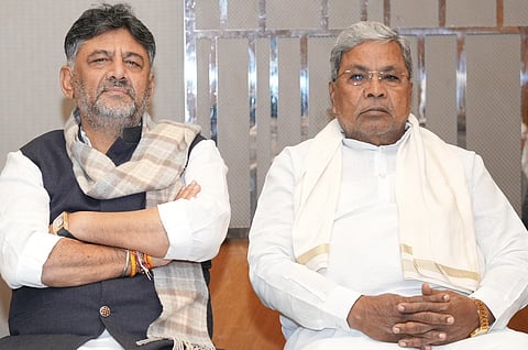 CM Siddaramaiah and DCM D K Shivakumar in CLP meeting Belagavi