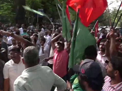 Party cadres and candidates celebrate victories