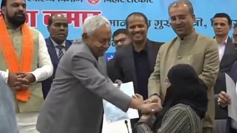 Bihar CM Nitish kumar in government event