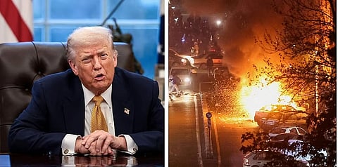 Donald Trump, Protest in Iran