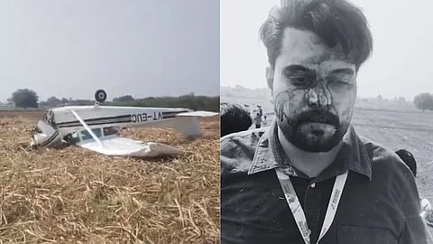 ಅಪಘಾತಕ್ಕೀಡಾದ ಲಘು ವಿಮಾನ