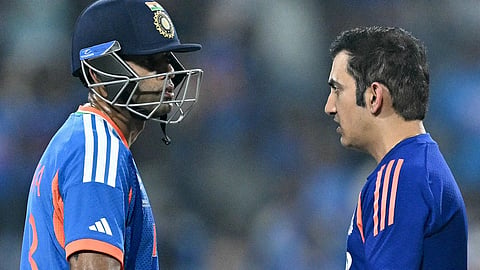 Surya Kumar Yadav and Gambhir Casual Images