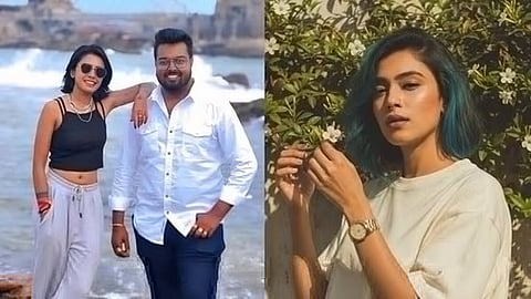 Kannada actress and social media influencer, Aishwarya (R)