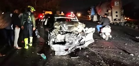Accident near Agara cross in Bengaluru