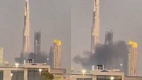 loud explosions were heard near Burj Khalifa