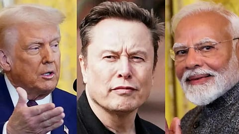 Donald Trump- Elon Musk- Narendra Modi