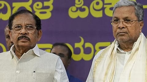 Dr G Parameshwar and CM Siddaramaiah
