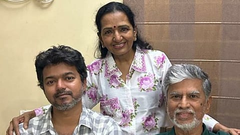 TVK Vijay with his parents