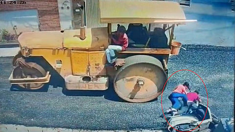 crushed by road roller in Bathinda
