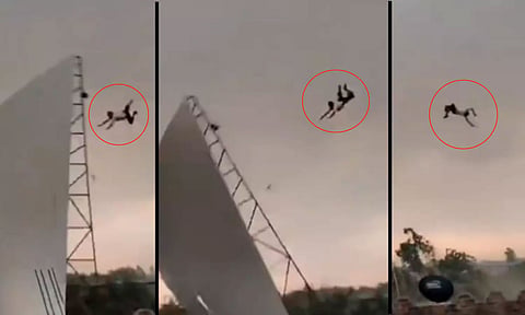 Bareilly Man Thrown 50 Feet In Air By Strong Wind