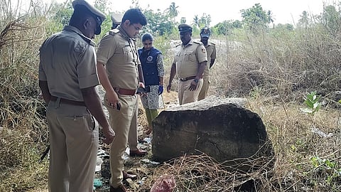KGF Superintendent of Police Shivanshu Rajput visited the spot where the used bullets were found