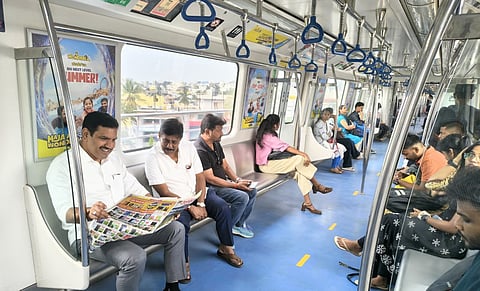 B Y Vijayendra in Metro ride