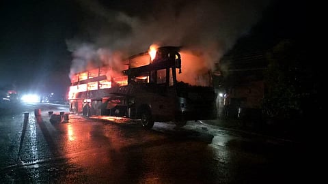 Fire breaks out in Mangaluru-Bengaluru private bus