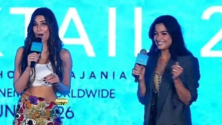 Kriti Sanon and Rashmika Mandanna at the Cocktail 2 song launch event.
