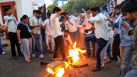 protest against NEET paper leak