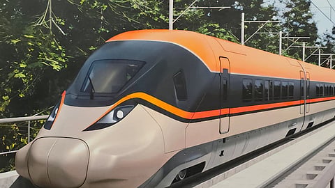 Railways displays image of India's first proposed bullet train
