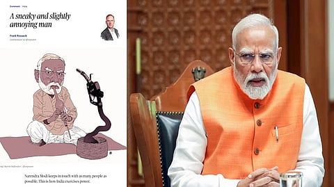 racist cartoon of PM Modi