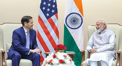 US Secretary of State Marco Rubio meets Prime Minister Narendra Modi in New Delhi, on Saturday, May 23, 2026.
