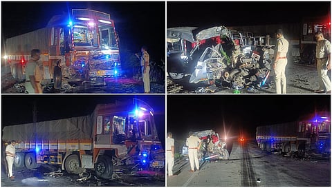 ಕಲಬುರಗಿ: ಕ್ರೂಸರ್-ಲಾರಿ ನಡುವೆ ಭೀಕರ ಅಪಘಾತ, ಒಂದೇ ಕುಟುಂಬದ ಐವರು ಸ್ಥಳದಲ್ಲೇ ಸಾವು