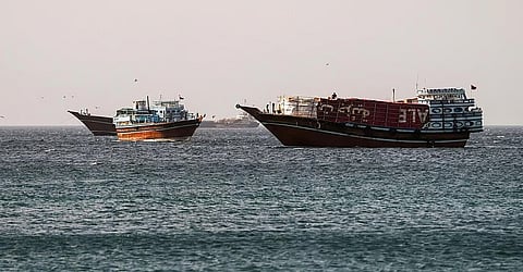 Vessels in the Strait of Hormuz, Musandam, Oman
