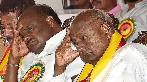 H D Kumaraswamy and H D Deve Gowda