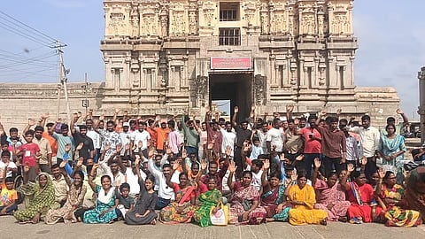 Panic in Hampi as locals oppose shifting of temple elephant Lakshmi