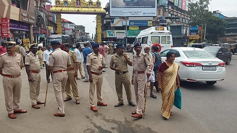 Police security has been beefed up locally in the wake of MK Stalin visit in kodagu