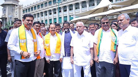 Rajya Sabha Election BJP Candidate Prof. M. Nagaraj filed his nomination at Vidhana Soudha