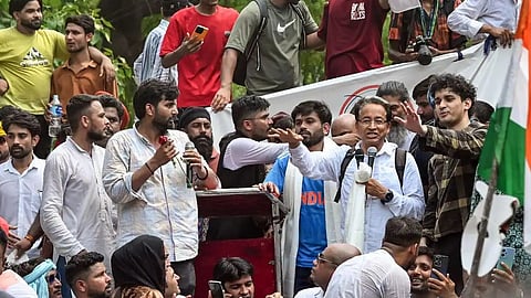 Thousands of supporters gathered in Pune