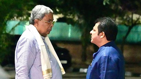 Siddaramaiah and Zameer Ahmed Khan (File photo)